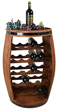 WAOCEO Weinregale Freistehende Holzkabinett aus Holzfass, Weinhändler for Weinstaaten for Weinbars, Wohnkultur barschrank (Size : Small)