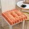 Sitzkissen Outdoor, 2er Set Stuhlkissen 50x50cm, Dicke Bodenkissen, Sitzpolster Outdoor für Bank und Gartenstuhl(Quadrat,Orange,50 x 50 cm)