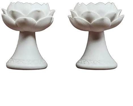 GaRcan Kerzenständer, 2-teilig, Keramik-Kerzenständer, Tischdekoration, personalisierter Lotus-Kerzenhalter, Aromatherapie-Kerzenhalter, Kerzenhalter (Messing)