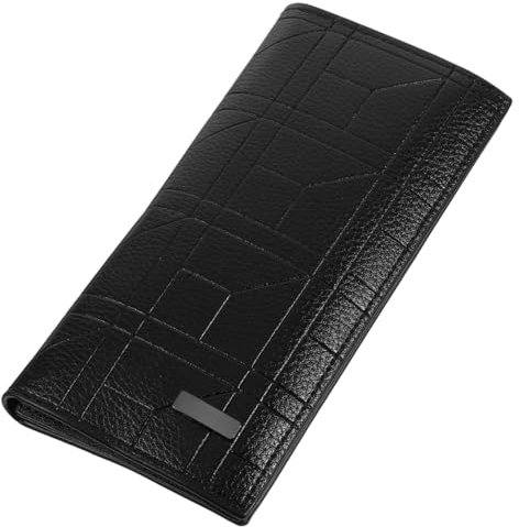 CALLARON Portefeuille Long pour Homme - Portefeuille Homme en Cuir Véritable, Vintage Long à Deux Volets en Cuir, Porte Chéquier, à Cartes à Fermeture éclair