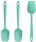 U-Taste Silicone Spoon Spatula Set of 3: 250 ℃ Heat-Resistant Food Grade Flexible Rubber Scraper, Cooking Baking Scraping Mixing Kitchen Utensils for Non Stick Pan/Wok (Aqua Sky)