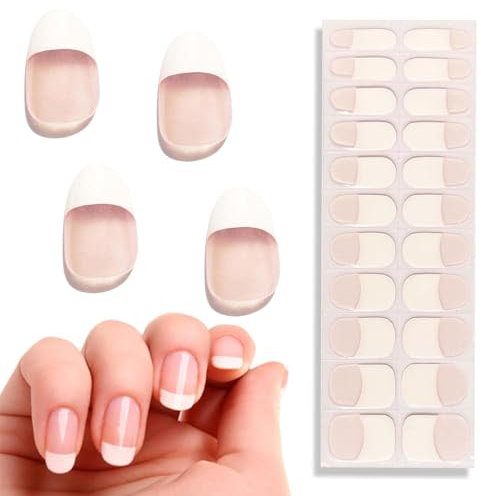 Bzzerumy UV Gel Nagelfolie, 22 pcs Nagelfolie Selbstklebend, Nagelfolie NV Härtend, Gellack Wraps für Nagel,nail sticker,maniko nails starter set nagelfolien