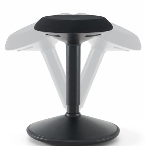 BLACK POINT Ergonomischer Sitzhocker mit Schwingeffekt. Höhenverstellbar 50-80cm. Hocker mit rutschhemmender Standfläche. Sitzhocker für gesünderes Arbeiten. Balance hocker