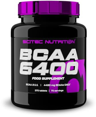 Scitec Nutrition BCAA 6400 - High-Potency 2:1:1 Ratio BCAAs, 4480mg Per Day - Tablets for Men & Women - Ideal for Athletes - Performance & Recovery, 375 Tablets
