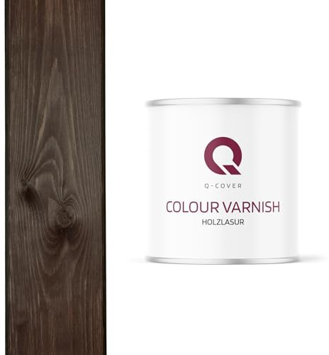 Q-Cover Holzlasur Palisander 2.5L (ca.13m²-1 Anstrich) Seidenmatt Holzschutz Holzschutzlasur Lasur Wasserbasierte Innen Außen Lasur Abperleffekt Für Holz