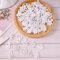 HERZNONE 200pcs Weihnachten Streudeko aus holz Holzanhänger Mini Holzdeko Weihnachtsbaumanhänger Weihnachtsdeko Streudeko DIY Basteln Tischdeko Homedeko Weihnachten Schmuck (weiß-bells)