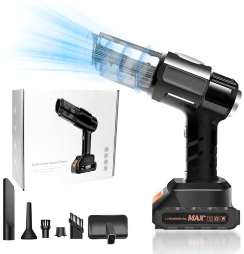 Old Tjikko Handheld Vacuum Cleaner, 20000Pa, 25-30 Min Runtime, 12V/6000mA, Powerful Suction, for Car and Pet Hair (black02)