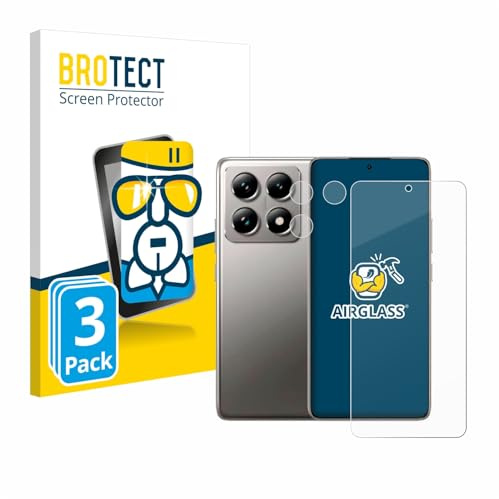 BROTECT Schutzglas für Xiaomi 14T | (Display+Kamera) 3 Stück Transparenter Displayschutz Made in Germany Schutzfolie Panzer Folie Glas 9H Einfache Montage Clear