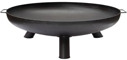 Grillfürst Feuerschale Ø 90 cm aus Stahl - Feuerschale für den Garten oder die Terrasse, massiv, langlebig und hitzebeständig, für Lagerfeuer oder als Kochstelle, Durchmesser 90 cm