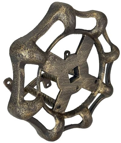 Gartenschlauchhalter aus Gusseisen mit wetterbeständigem Bronze-Finish, dekorativer Wandschlauchaufhänger, hält 2,5 m, ideal für Garten und Terrasse
