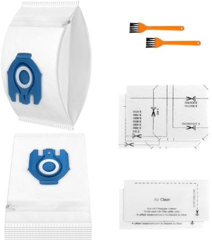 8 Stück Wiederverwendbare Staubsaugerbeutel mit Miele Hyclean 3D GN Staubbeutel S8, S5,S2, S800 - S858, S600 - S658, S400 - S456i,Complete C3, C2, Classic C1