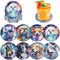 Lxmsja 8 Pcs Dessous de Verre Diamond Painting Nuit étoilée Chien, sous Verre Diamond Painting, Diamant Peinture Dessous de Verre avec Support, pour Tasses, Verres à Vin, Vases et Cuisine Domestique