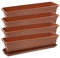 Centi Style méditerranéen : lot de 4 jardinières en terre cuite de 60 cm - Votre balcon à l'aspect Toscane !