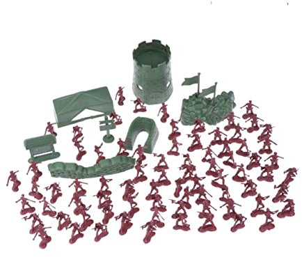 Warmhm 100stücke Kunststoff Soldat Modell Militär Spielzeug Figuren Zubehör Kit Decor Spielen Set Für Sandkasten Und Rollenspiele