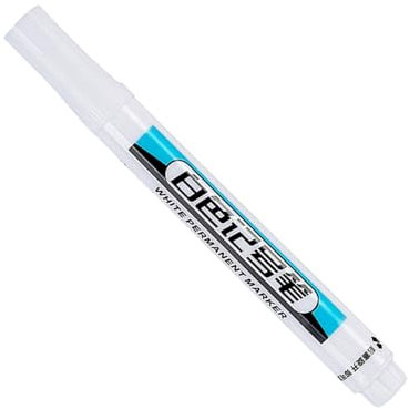 Générique White Tyre Paint Pen, Waterproof Quick Dry White Marker Pen | Reusable Multipurpose Automotive Marking Pencil for Repairing Decoration Commercial Use