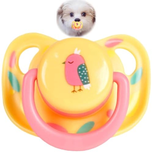 Wyjuan Beruhigender Schnuller aus Silikon für kleine Hunde, Kätzchen-Schnuller, Zahnspielzeug für Welpen und Katzenkauspielzeug, unverzichtbares Haustierbedarf, Welpenzubehör und Kätzchenzubehör