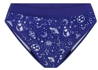 Modibodi Period Underwear Teen Girls Hipster Bikini Moderate Absorbency 30ml Leakproof Reusable Period Pants Cotton Comfortable Breathable Galactic Blue Y12-14