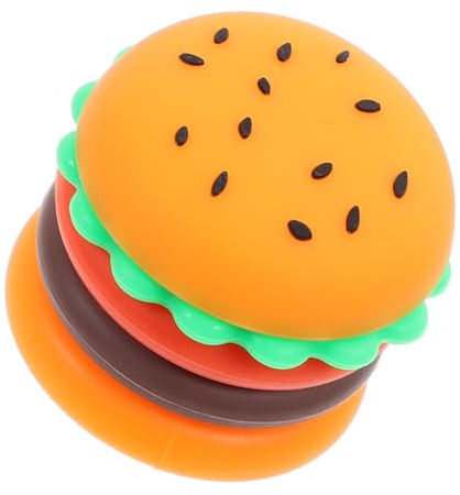 HEALEEP Pot de Voyage en Silicone 5ml Étanche et Léger pour Produits de Soin, Boîte Portable en Silicone Forme Hamburger pour Voyage d'affaires