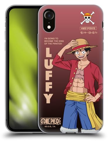 Head Case Designs Officially Licensed One Piece Monkey D. Luffy Graphic Art Gel Case [Military Grade Protection] Compatible With Apple iPhone XR