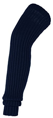 Urban GoCo Damen Stulpen Overknee Strick Beinwärmer (Navy blau)