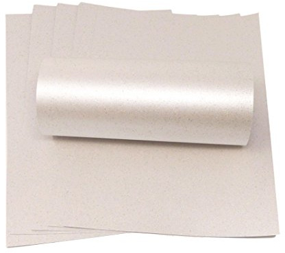 Schillerndes Glitzerpapier auf einer Seite zur Kartengestaltung, A4, 120 g/m², Elfenbein