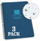 Rite in the Rain Allwetter-Notizbuch mit Spiralbindung 3 Pack Blau, 4.625 x 7