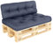 Pillows24 – Palettenkissen – 2-teiliges Set | Palettenauflage für Palettensofa | Sitz- und Rückenkissen für Europaletten | Palettenmöbel Indoor & Outdoor, UV-beständig | Made in EU | Blau
