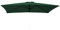 Green Bay 3X2m/6 Arms Replacement Parasol Garden Patio Umbrella Fabric Canopy Cover (Green)