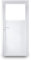 EcoLine Nebentür - Nebeneingangstür - Tür - 2-Fach, 1/3 Glas, 2/3 Füllung, außenöffnend innen weiß/außen: weiß BxH: 1000 x 1900 mm DIN Rechts