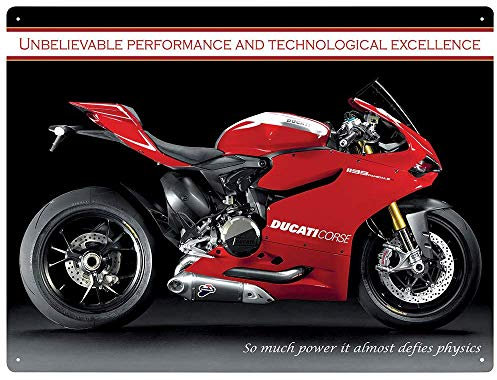 Noone Brand Ducati Motorrad Retro Wanddekoration Metall Blechschild bemalt Kunst Poster Dekoration Plakette Warnung Cafe Garage Party Spiel Zimmer Türschilder