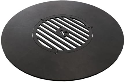 ARTEFLAME 20 Griddle and Grill Grate Combination for Kamado Vision-S Series Grills, Black Carbon Steel Round Griddle Plate