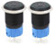 2 pièces à vendre IP65 LED interrupteur à bouton lumineux en métal noir oxydé autobloquant avec lumière et symbole ouverture 16mm vert 12VDC