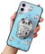 Handyhülle Kompatibel mit iPhone 11 Hülle Cute Weiche Silikon Gel Kratzfest Schutzhülle mit Glitzer Flüssig Flexible TPU Interessante Ständer Cover Case für Mädchen (Panda)
