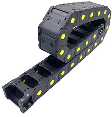 WQAZ Catena portacavi 30x38x1000mm Nylon Drag Chain del Legare Cavo portante semichiuso Apertura d'interno di Router di CNC Machine Tools Durevole (Bending Radius : R55, Inner Size : 30x38 mm)