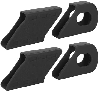Demeras 4PCS Fahrrad Kurbelgarnitur Fahrrad KurbelGehäuse Schutz Fahrrad Boot Kurbelabdeckung für Mountainbike (Schwarz)