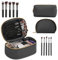 KTMOUW Kosmetiktasche Make Up Tasche Kulturtasche Kulturbeutel Schminktasche für Damen,3-teilig Kulturbeutel Mit Make-up-Pinsel
