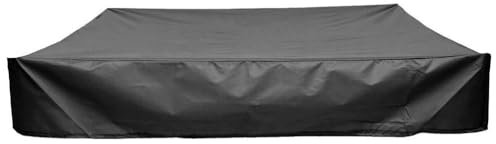 Cabilock Sandkasten Abdeckung Staubdicht Wasserdicht Eckig Pool Abdeckplane 120x120cm Schwarz Oxford Gewebe Sonnenschutz Garten Regen Tag Schwimmbad Spielplatz Abdeckung