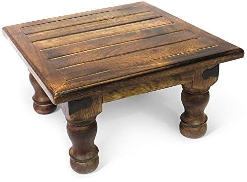Wooden Footstool, Plant Stand, Low Small Table
