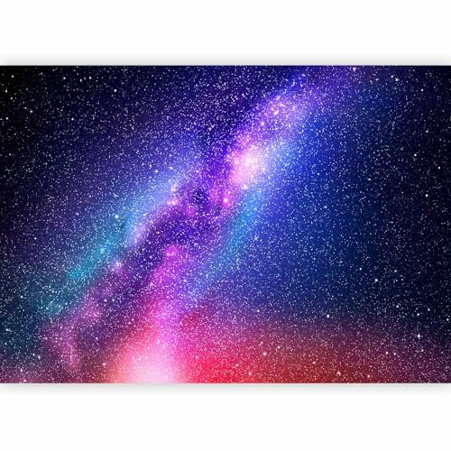 murando - Papier peint panoramique artistique 350x256 cm - Revêtement mural décoration pour chambre salon - Design unique et moderne - Violet rose bleu - Paysage d'étoiles du cosmos f-C-0487-a-a