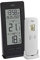 TFA Dostmann Termometro Wireless per Interni ed Esterni 30.3072.01.90, con sensore esterno, Orologio e Data, Funzione Max-Min, Senza Fili, Nero