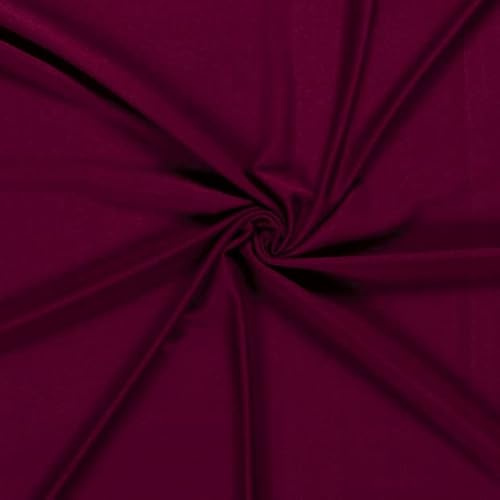 Viskose-Jersey-IDA-200 g/QM-96 Prozent Viskose-Kleiderstoff, Nähen, Stoffe, Viskosestoff-ca.150 cm Breite-50 cm Schritte-Meterware-Oekotex Standard 100 (Purpur-18-IDA)
