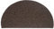 Carpido Fußmatte innen braun halbrund 60x90 cm – Schmutzfangmatte rutschfest – Türmatte außen wetterfest & schmutzabweisend - Türvorleger mit Brush-Effekt