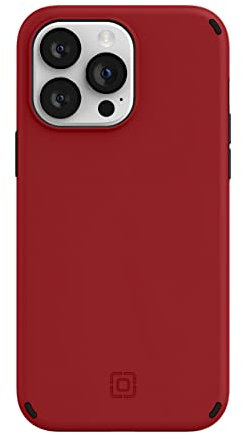 Incipio Duo for MagSafe Series Case for iPhone 14 Pro Max, 12-Ft. (3.7m) Drop Defense - Scarlet Red/Black (IPH-2039-SCRB)