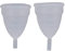 3 Colori 2 Pezzi/se Coppetta Mestruale per Principianti-morbida Coppetta Mestruale Riutilizzabile Tampone e Tampone Detergente Alternativo Modello Usa e Getta di Coppette in Silicone(Bianco)