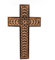 Samhita Mangoholz-Wandkreuz, Jesus Christus, Blumenschnitzerei, Familien-Kreuz-Dekoration, Heimdekoration (25,4 x 15,2 x 1,3 cm)