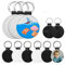 Exogio 10 Pcs Porte-Clés Vierges par Sublimation, PU Anneau Porte Clé Transfert de Chaleur, DIY Porte-Clés Photo Personnalisée, DIY Porte Clef Voiture, Etiquette Bagage, Cadeau Couple