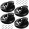 Knpwer 4 ventose per auto con 8 ganci a S, ventosa multifunzione, collegamento di tende da sole, attrezzi per ancoraggio, supporto auto, teloni bagagli (nero, 4)