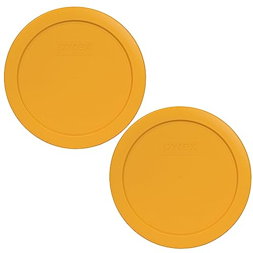 Pyrex 7402-PC Ersatzdeckel für 6/7 Tassen, Zitronentropfen, Gelb, 2 Stück, hergestellt in den USA
