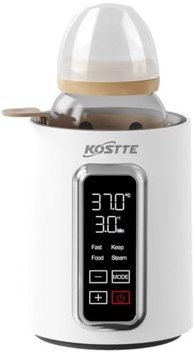 Baby Bottle Warmer, KOSTTE Bottle Warmer for Breastmilk & Formula, 24H Keep Warm, Food Warmer Electric Warmer for Reheating, Defrosting, Steam, BPA-Free