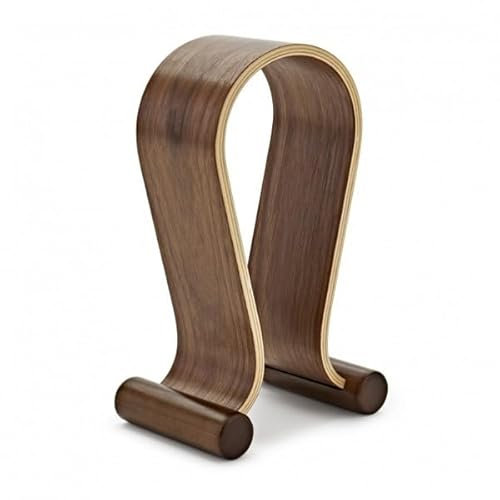 AVCOM Deluxe Headphone Stand, Walnut Wood, Universal Headphone Stand